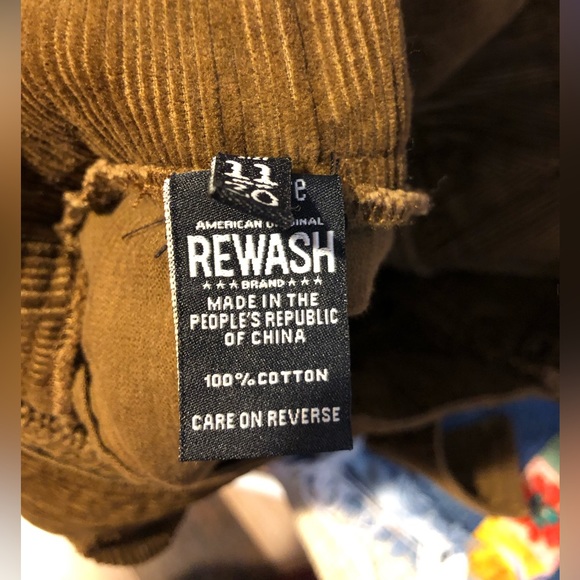 Brown Corduroy Mini Skirt with Waist Tie - Picture 6 of 7